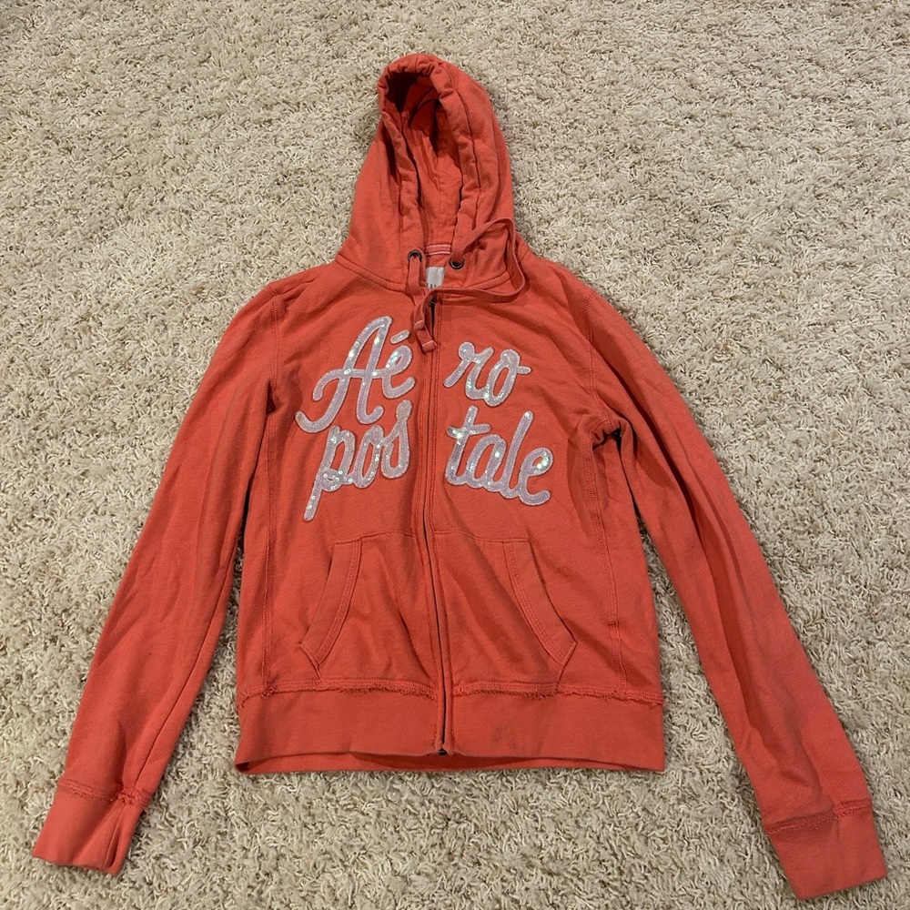 Aeropostale zip up sweatshirt, size M